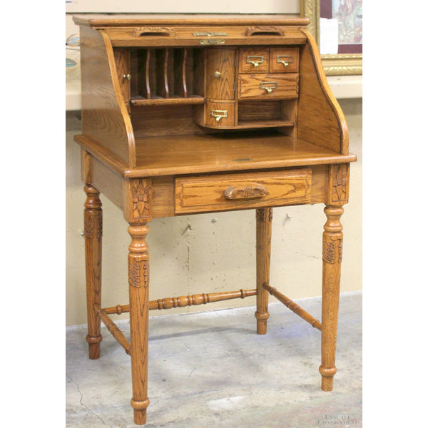 Petite Oak Rolltop Desk