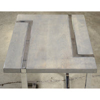 Gray & Chrome End Table