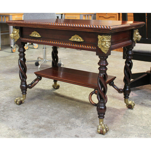 Mahogany "Lion" Accent Table