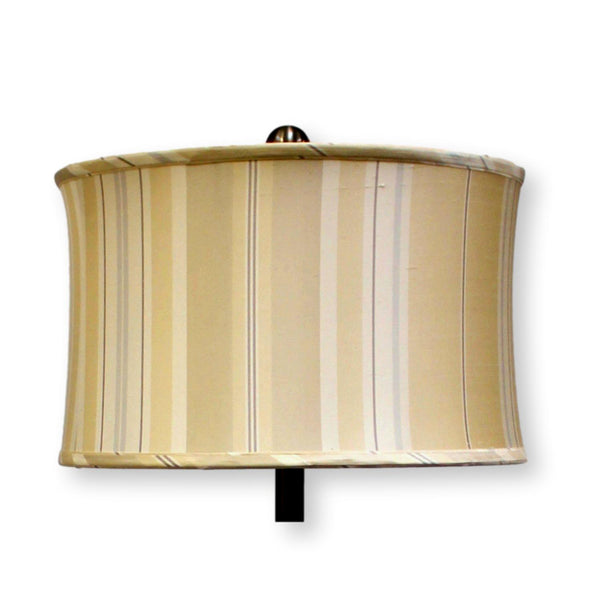 Burnished Steel Floor Lamp w/Striped Shade