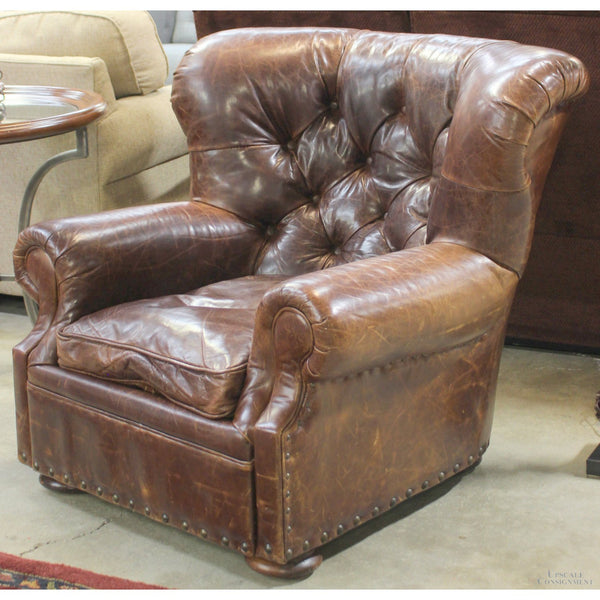 Restoration Hardware 'Churchill' Leather Club Chair
