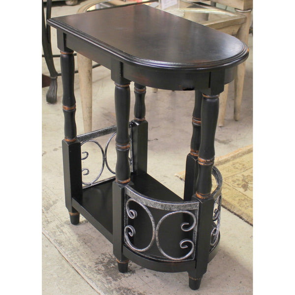 Black Curved Side Table