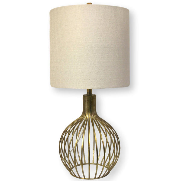 Gilt Gold Metal Table Lamp