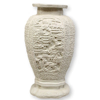 21'' White Asian Style Floor Vase