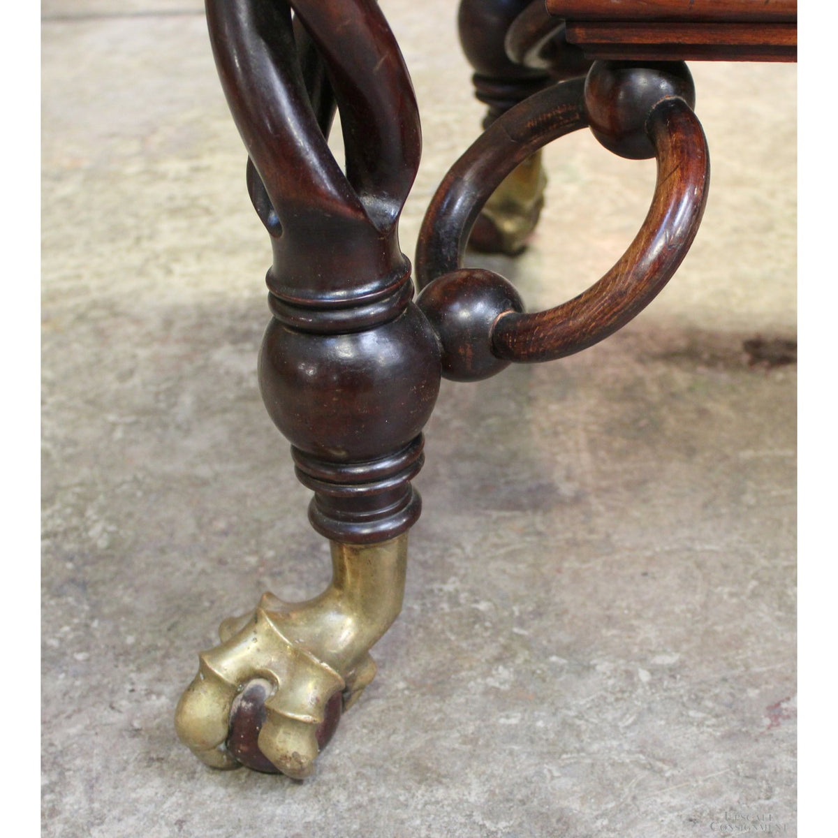 Mahogany "Lion" Accent Table