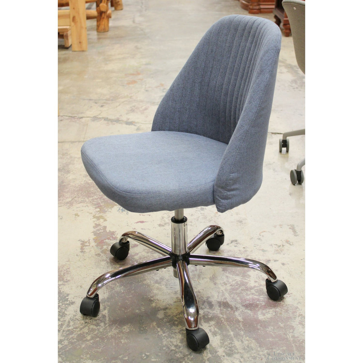 Denim Blue & Chrome Task Chair