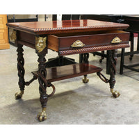 Mahogany "Lion" Accent Table