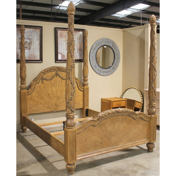 Carved Queen 4 Poster Bed