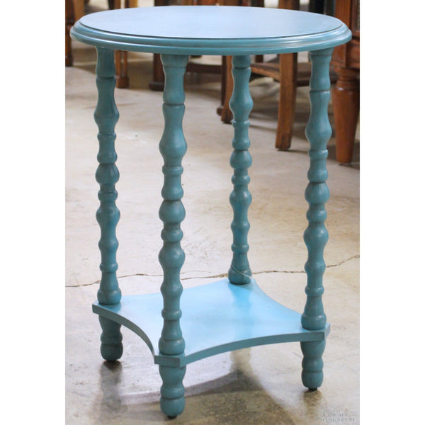 Round Turquoise Accent Table