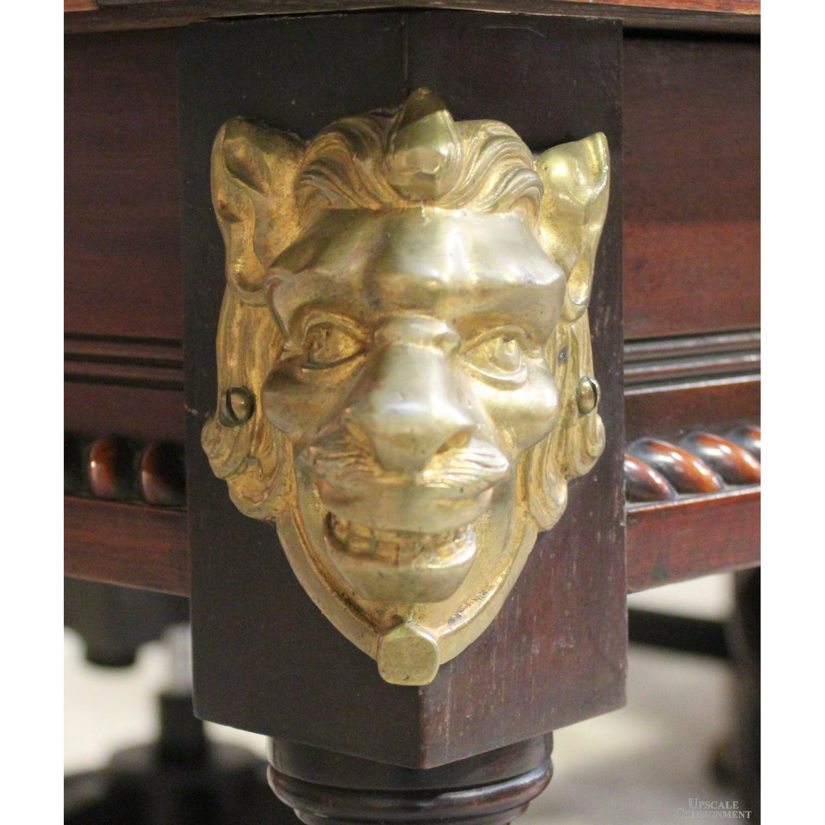 Mahogany "Lion" Accent Table