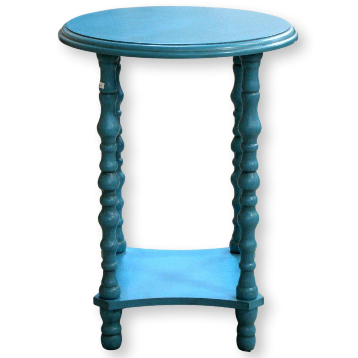 Round Turquoise Accent Table
