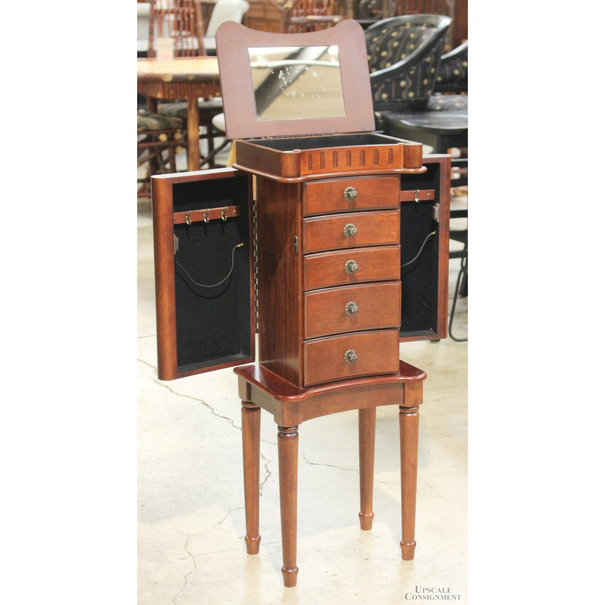Inter-American Products Mahogany Jewelry Armoire