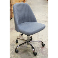 Denim Blue & Chrome Task Chair