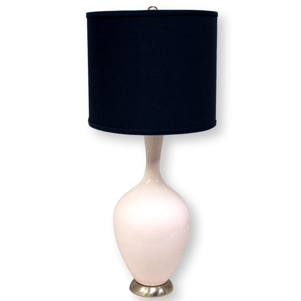 Robert Abbey Pink Table Lamp w/Navy Shade
