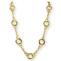18K Gold Electroformed Fancy Circular Link VOGA Collection Necklace