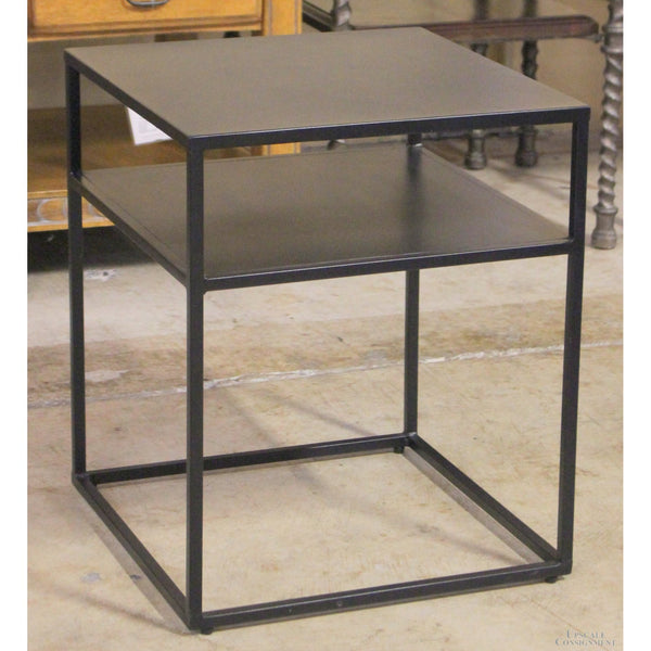 Industrial 2 Tier End Table