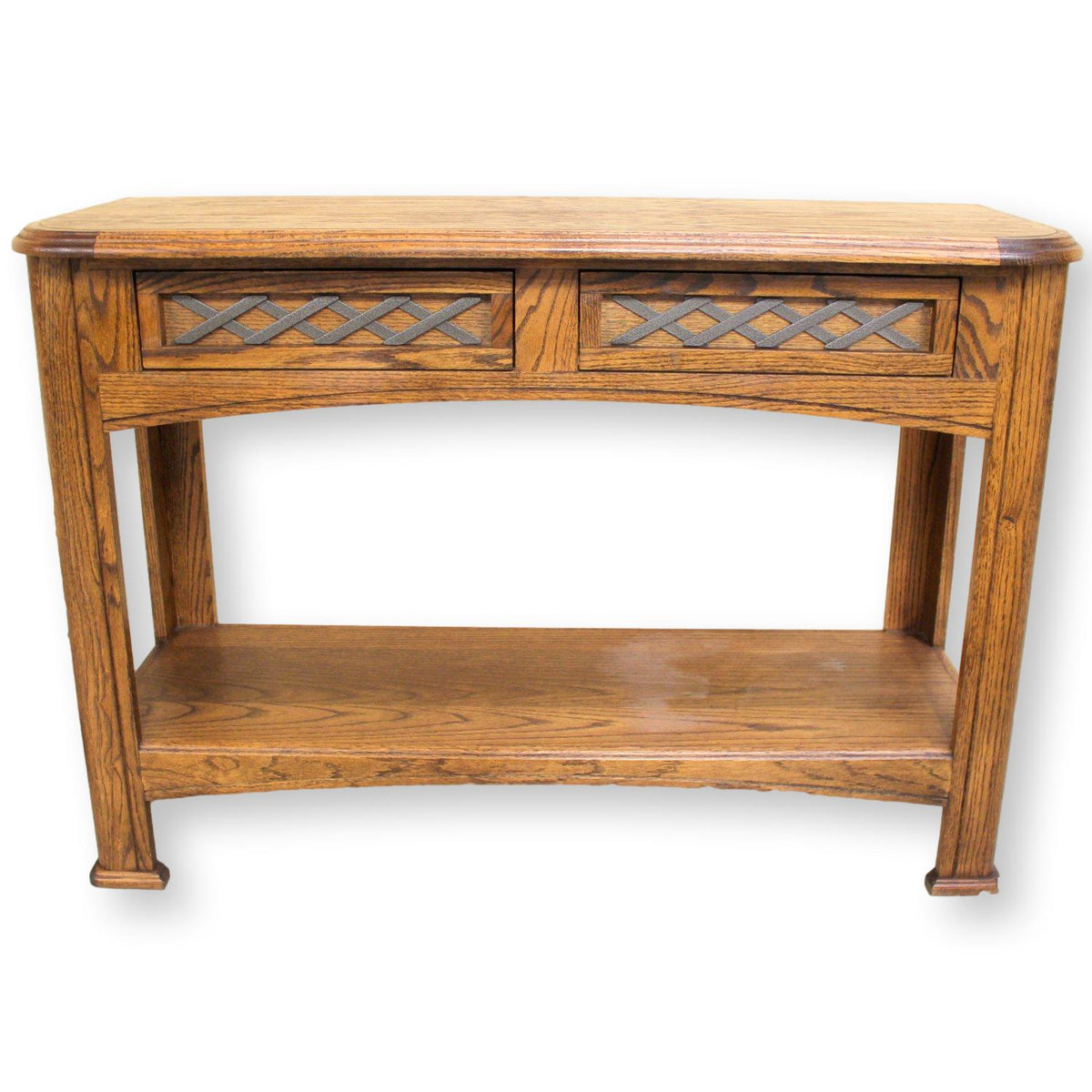 2 Drawer Oak Console Table