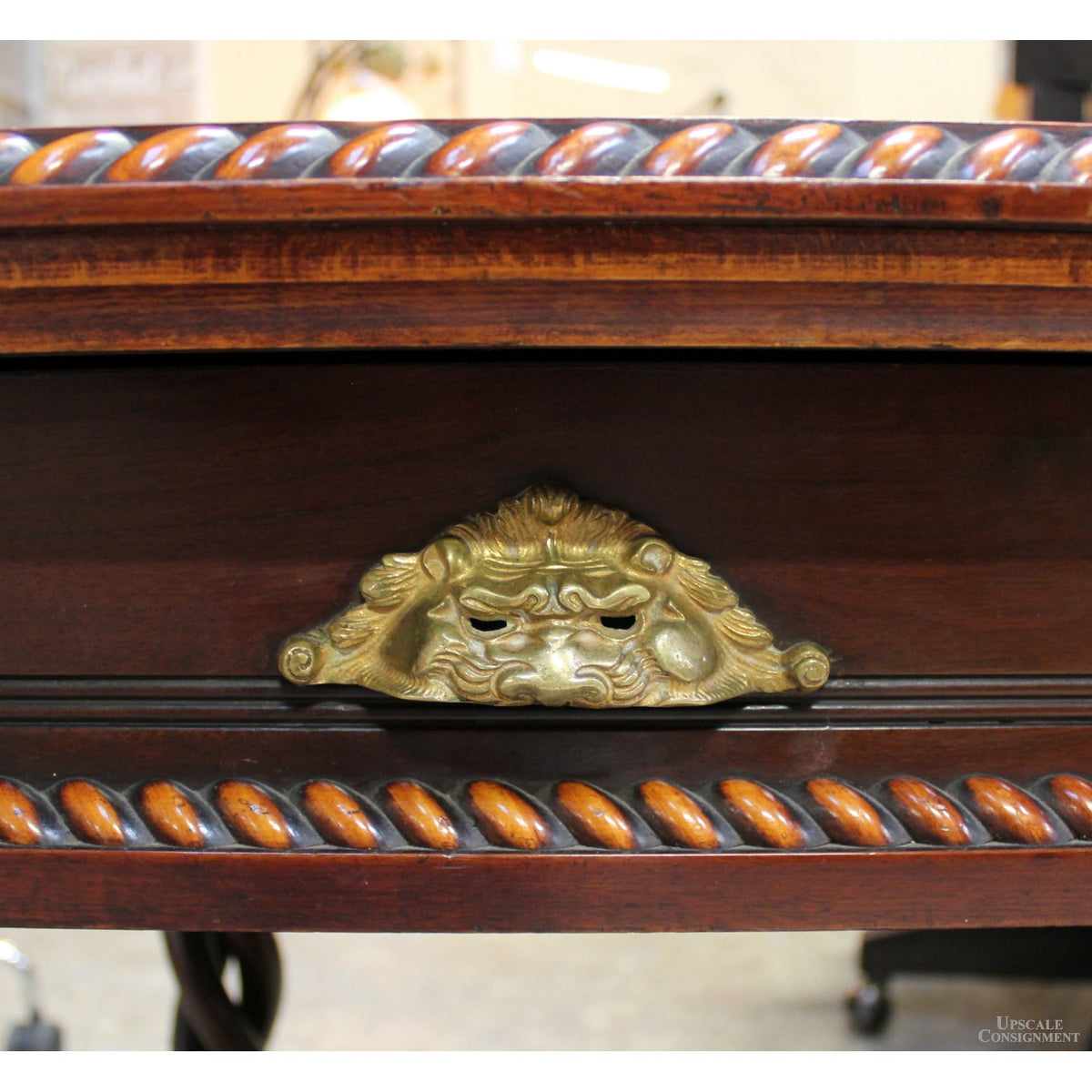 Mahogany "Lion" Accent Table