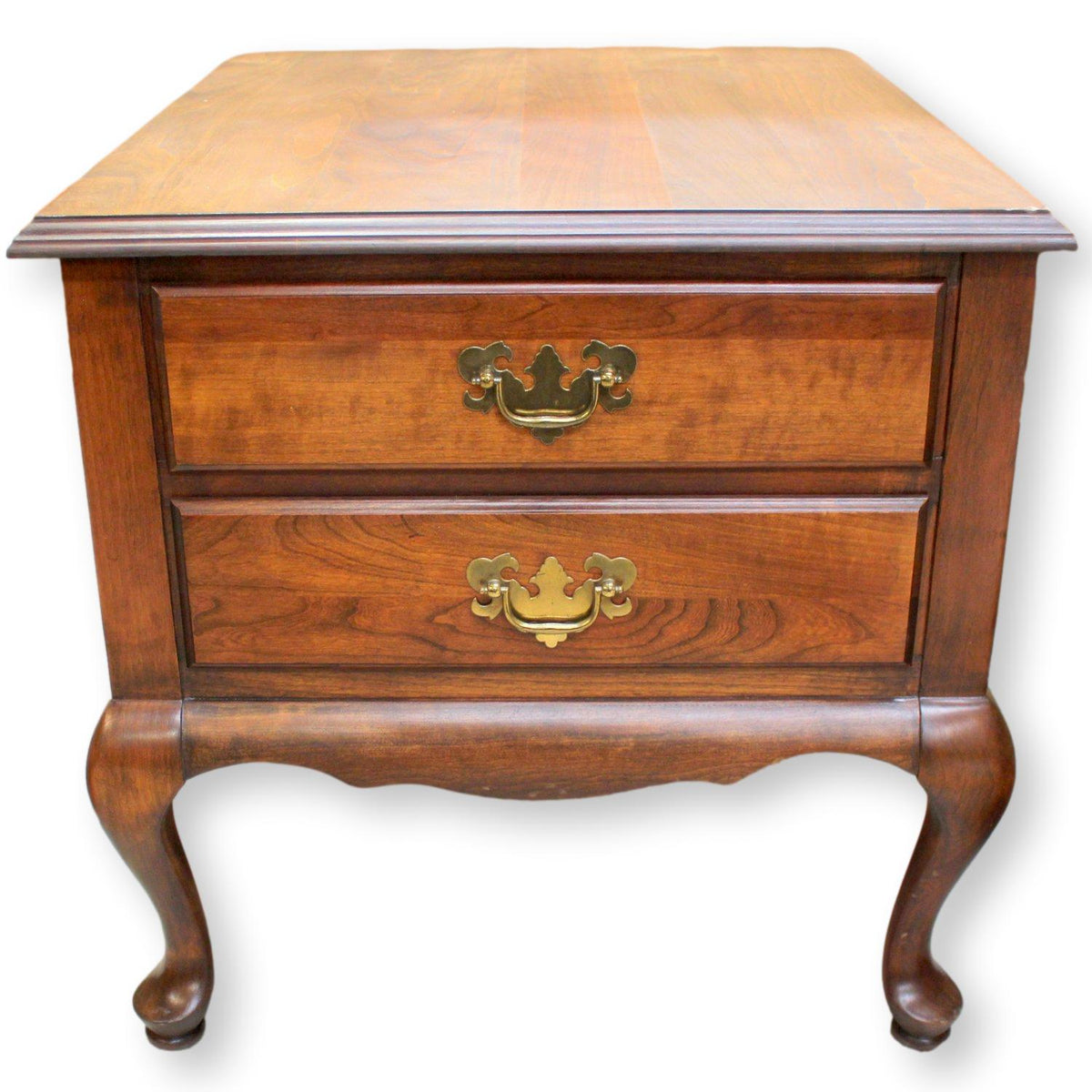 Cherry 2 Drawer End Table