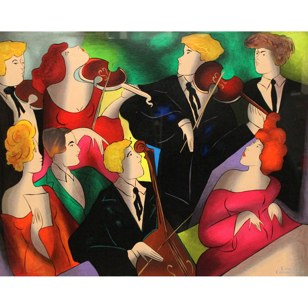 Framed Serigraph 'Concert a Vienna' by Linda Le Kniff