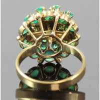 Chrysoprase Tiered Princess Harem 14K Yellow Gold Ring