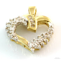 .26ctw Diamond 14K Yellow Gold Heart Shape Pendant
