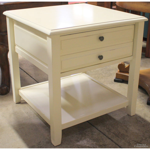 Pier 1 Imports Ivory Side Table w/Drawer