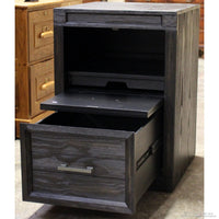 Rustic Industrial File Cabinet w/Printer Storage