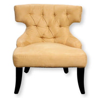Light Yellow Accent Chair w/Nailhead Trim