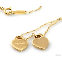 Return to Tiffany Double Heart 18K Yellow Gold Pendant Necklace