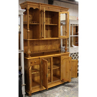 Rustic Pine China Cabinet