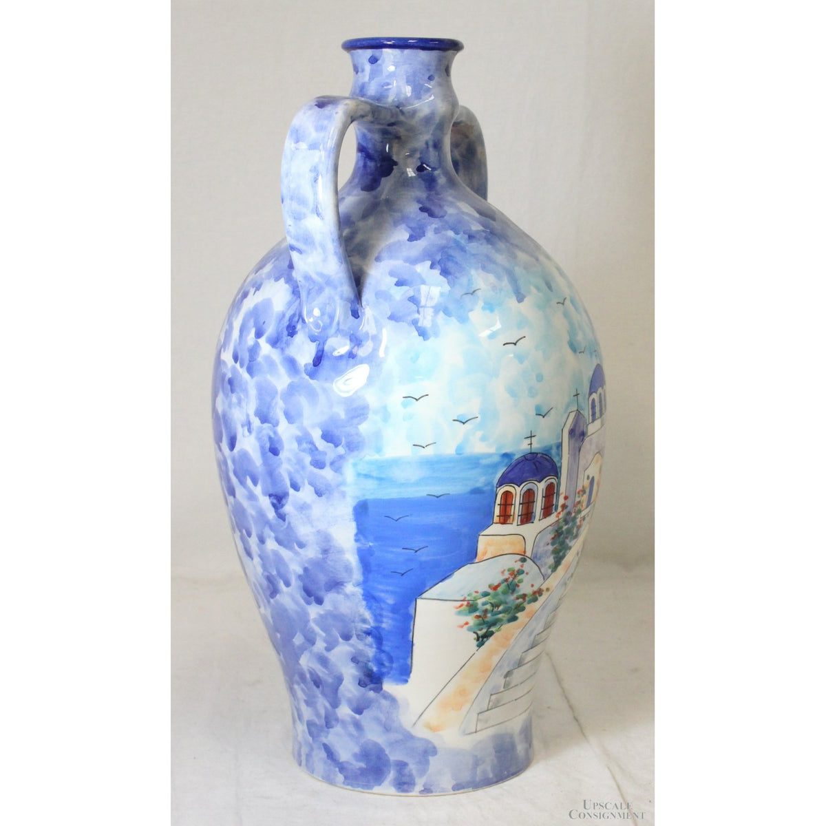 Handpainted Blue Vase