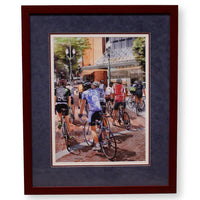 'Bicycles on Broadway' Framed Print by Mike Hill