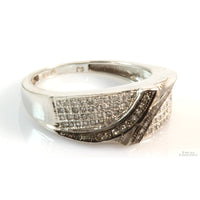 .25ctw Diamond 10K White Gold & Black Rhodium Plated Ring