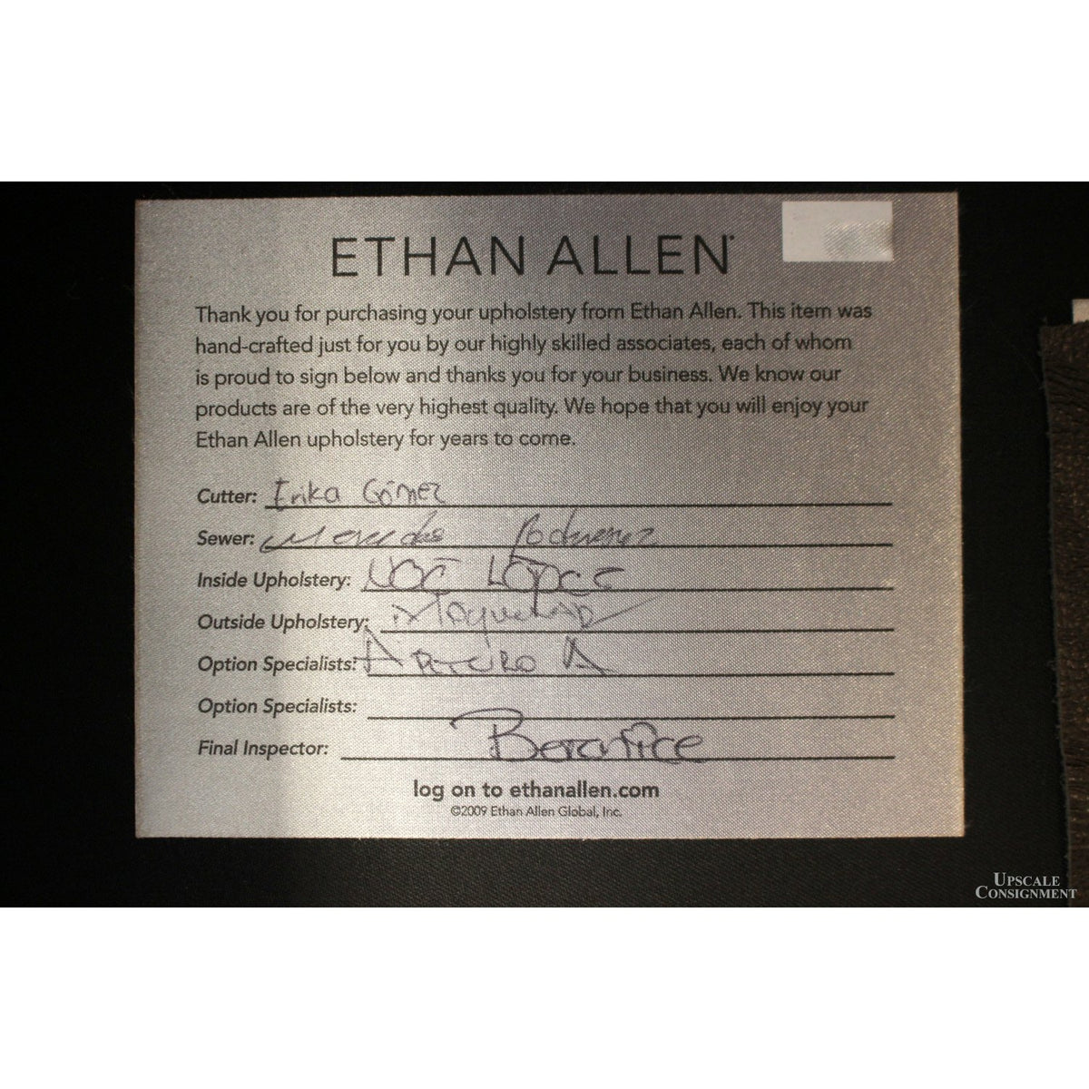 Ethan Allen Leather Club Chair