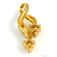 .40ctw Diamond 14K Yellow Gold Infinity Swirl Pendant