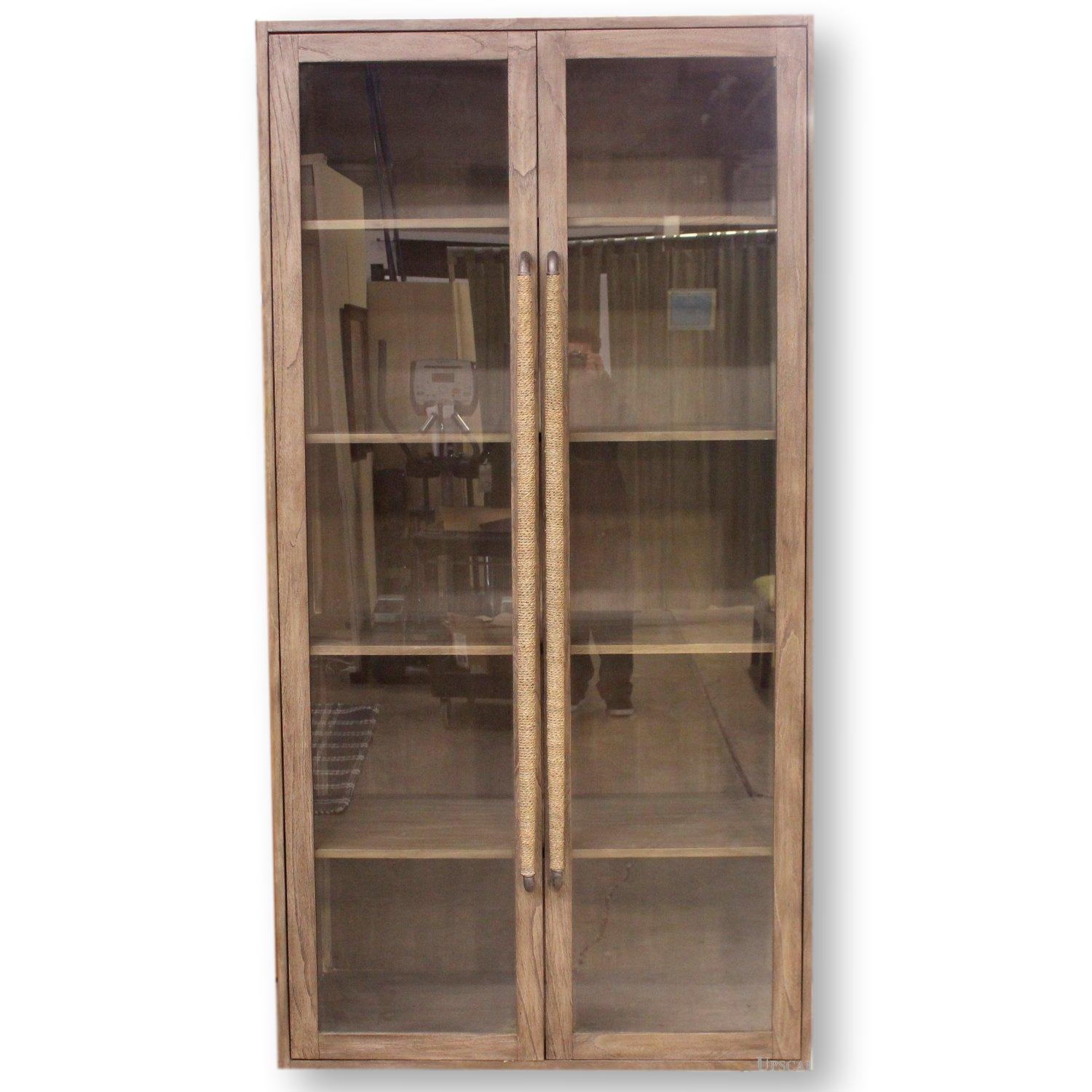 Large Glass Door Cabinet – Upscale Consignment