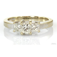 0.72ctw Three-Stone Diamond 14K Gold Engagement Ring