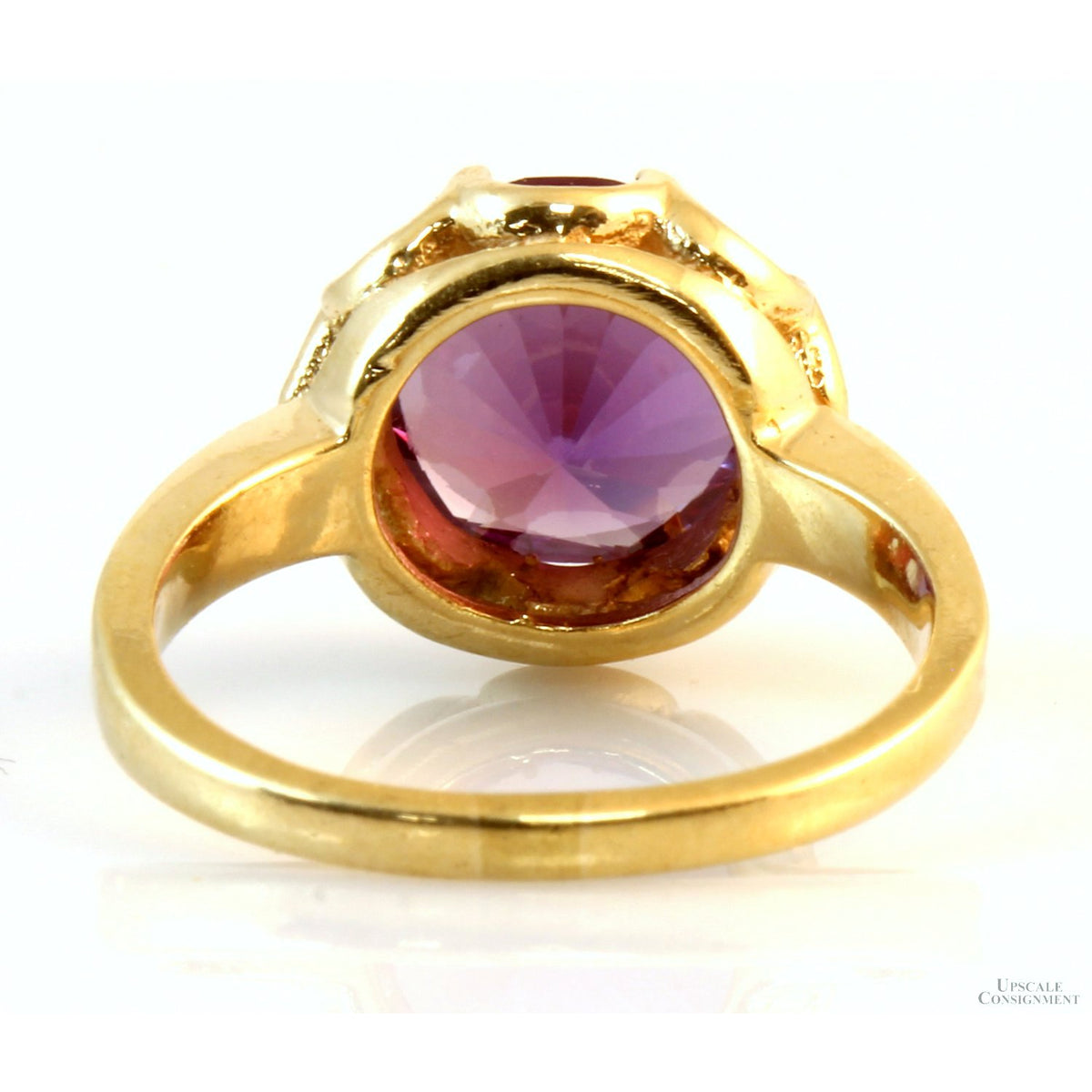 Vintage 5.2ct Lab-Created Color Change Sapphire 14K Gold Ring