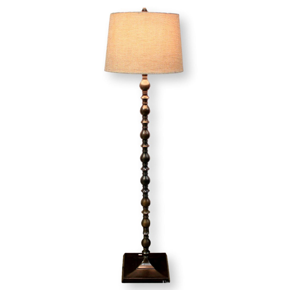 Knobby Wooden Floor Lamp