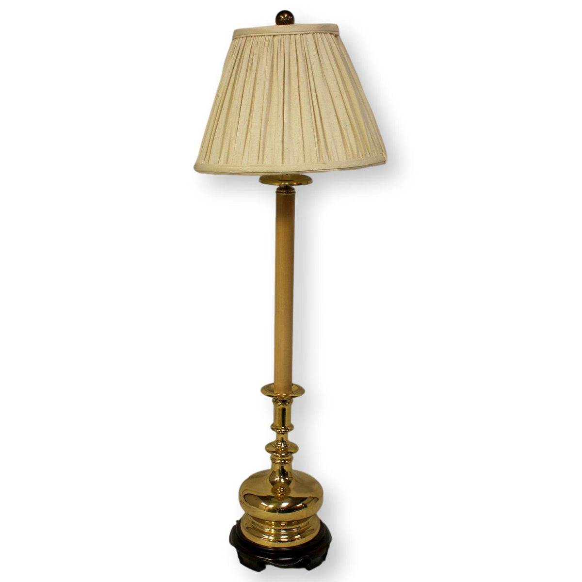 Ethan Allen Brass Candlestick Buffet Table Lamp