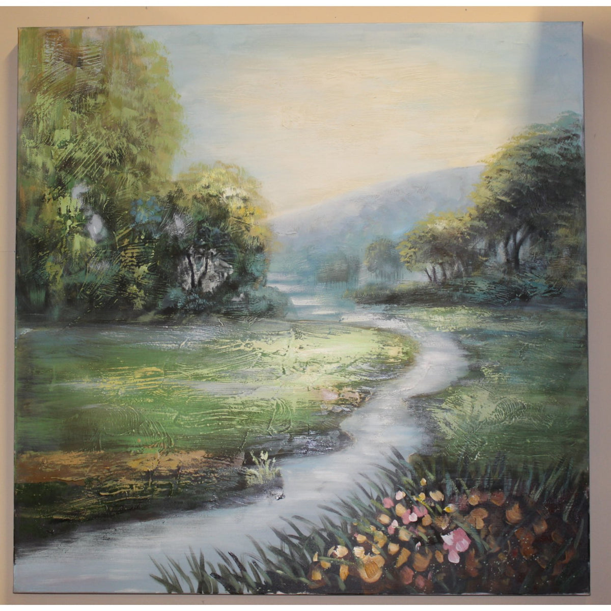 Woodland Stream hand painted canvas