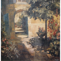 Framed Tuscan Courtyard Scene