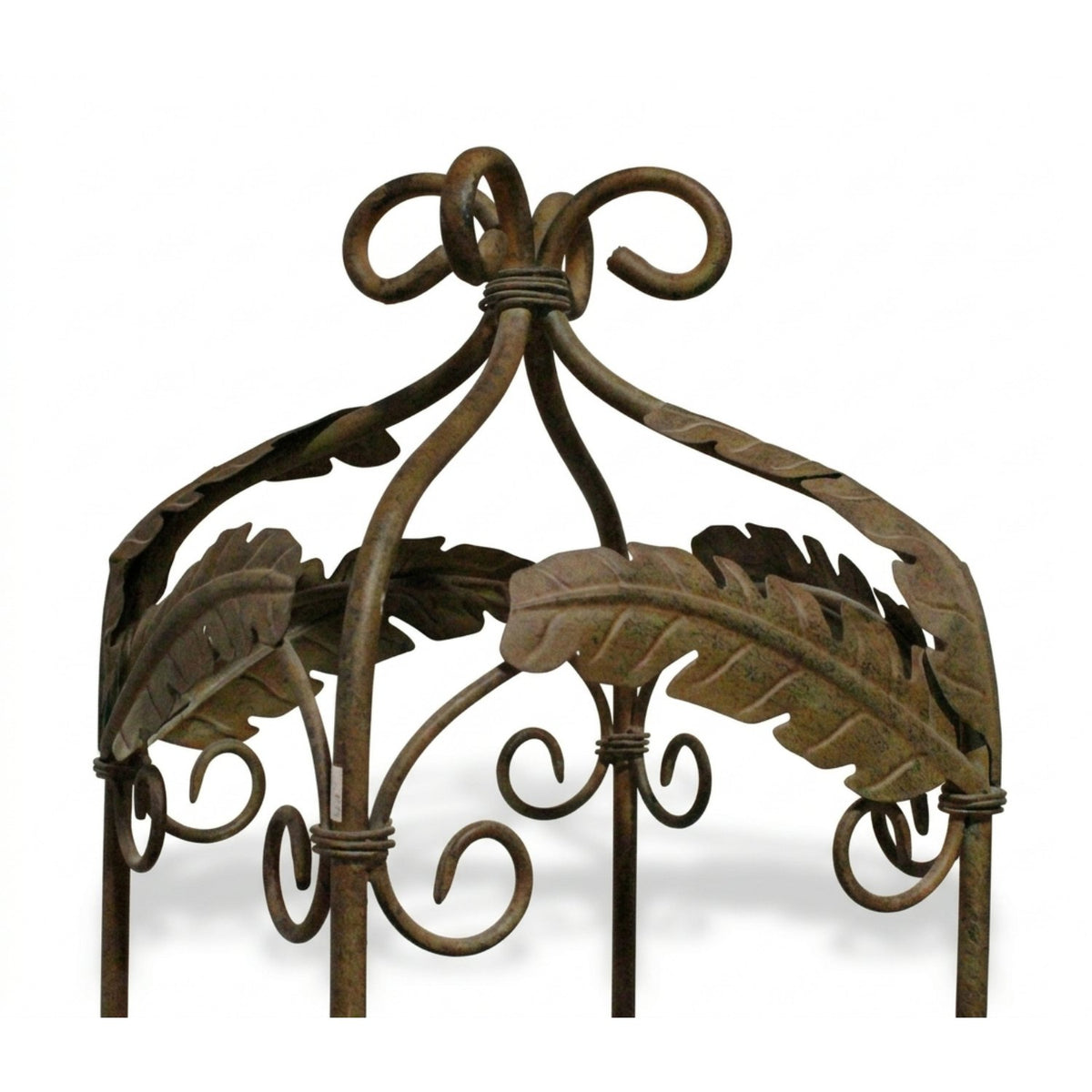 Petite Metal & Wicker Etagere