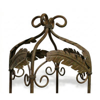 Petite Metal & Wicker Etagere