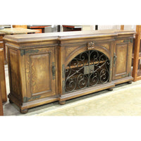 Accents of Salado Rustic Mediterranean Sideboard w/Scrolling Iron Doors