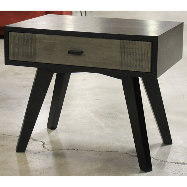 Ebony & Gray Modern Side Table