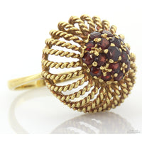 1.35ctw Spessartine Garnets | 18K Yellow Gold Cannetille Ring