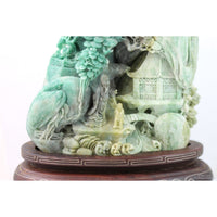 Chinese Natural Dushan Jade Hand Carved Sculpture