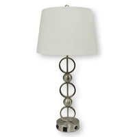 Brushed Nickel 'Stacked Circles" Table Lamp